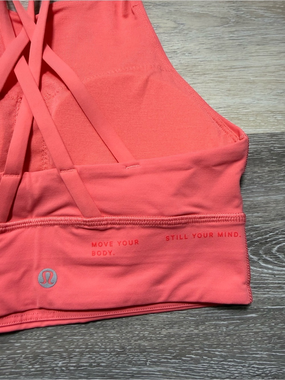 Lululemon Energy High-Neck Longline Bra - Raspberry Cream - Picture 3 of 4